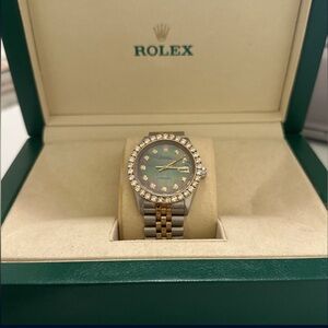 Two toned Rolex with Diamond Bezel